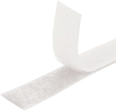 Klittenband [Wit] klittenbandsluiting Haak en Lus om Dubbelzijdig te Naaien [1 Meter x 25 mm] Hook en Loop [NIET-KLEVEND] Extra Sterke en Resistent Strip voor Kleding Knutselen Doe-Het-Zelf