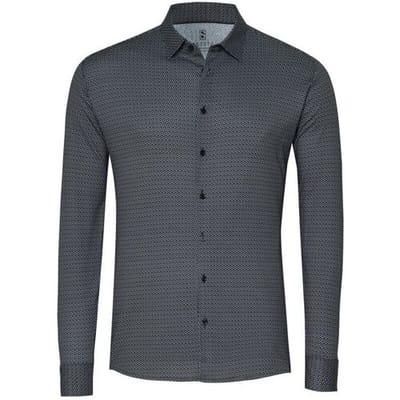Desoto Overhemd Semi Circles Casual Kent Antraciet / male