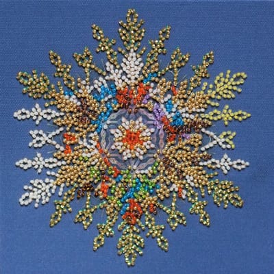 Borduurpakket KRALEN BORDUURPAKKET Snow Sparkle - Sneeuwvlok - Abris Art