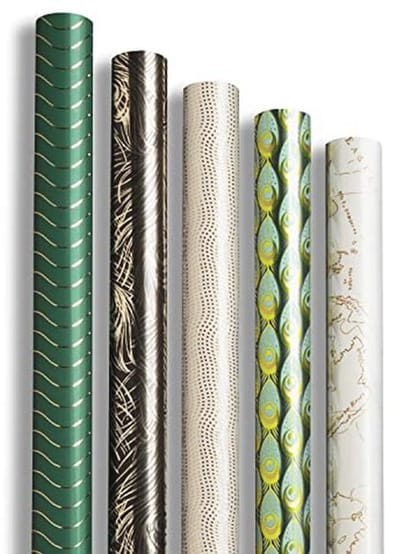 Premium Geschenkpapier Set - 10 Rollen Cadeaupapier 2m x 0,70m met Verschillende Motieven