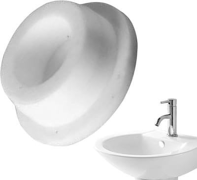 Siliconen afvoerdeksel voor wastafels: ronde overvulstop voor badkamer of flexibele afdichtingsoplossing om wateroverstromingen te voorkomen | Compacte wastafelaccessoires voor, toiletten en