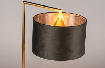 Lumidora Tafellamp 31073 - BRED - E27 - Grijs - Goud - Zilver -oud zilver - Messing (kleur) - Metaal