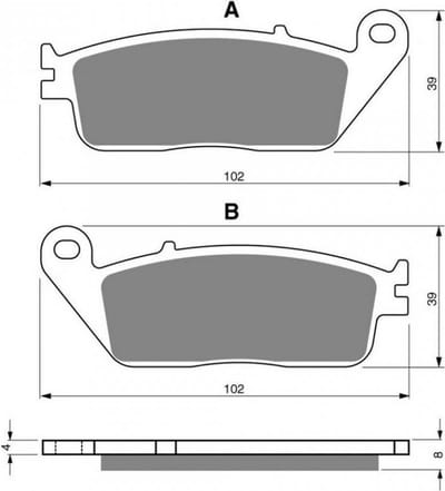 ferodo remblokje voor motor honda 600 cb f hornet 1998 tot 2014 avg / avd nieuw