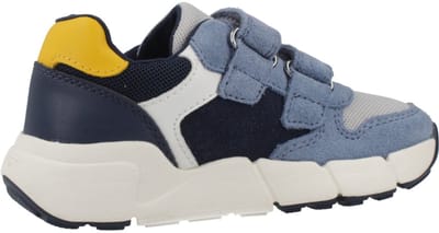 Geox Flexyper Mini Sneaker Blauw-Geel