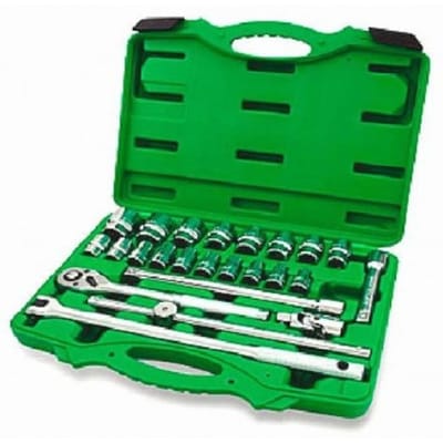 Dopsleutelset TOPTUL 1/2 24Stk(8-14 15 16 17 18 19 23 24 27 30 32 mm)