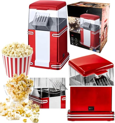 SVN® Popcornmachine - Rood - 30cm x 30cm x 10cm