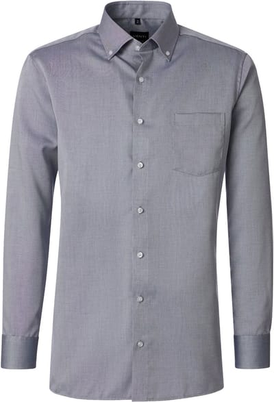 VENTI CASA MODA comfort fit overhemd - structuur - lichtblauw - Strijkvrij - Boordmaat: 42