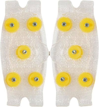 IJsgrepen voor Schoenen - Antislip Spikes - Veilig Lopen - Vijf Stalen Noppen - Universele Pasvorm - Transparant