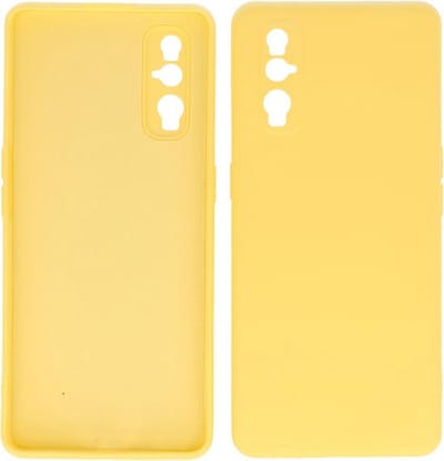 Bestcases 2.0mm Dikke Fashion Telefoonhoesje Backcover - Siliconen Hoesje - Oppo Find X2 - Geel