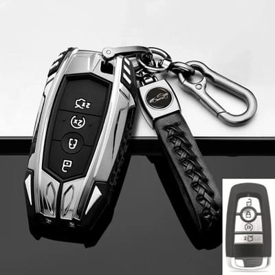 Étui pour clé télécommande de voiture en alliage de Zinc, protecteur de télécommande pour Ford Ranger Wildtrak, accessoires gray