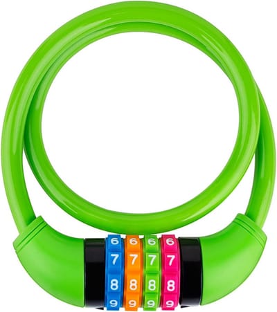 Kleurrijk Fietsslot voor Kinderen - 4-cijferig Combinatielslot, 650 mm