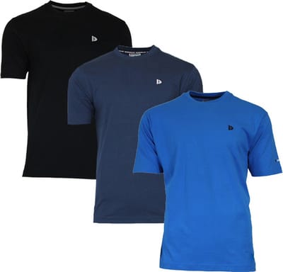 3-Pack Donnay - T-shirt (Vince) - Sportshirt - Heren - Black/Navy/Active-blue (409) - maat S