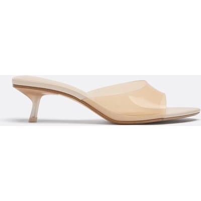 Stradivarius Mule sandalen met vinyl hak  BEIGE 35