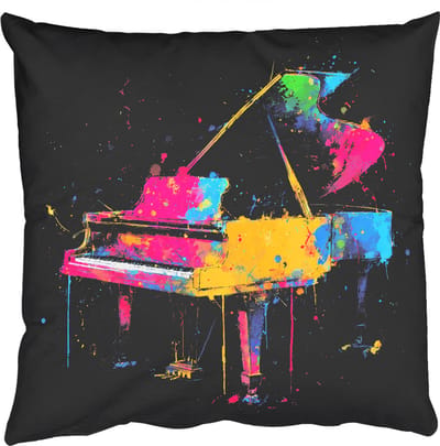 Sierkussens - Kussentjes Woonkamer - 50x50 cm - Piano - Kleurrijk - Verf - Modern