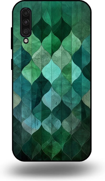 Smartphonica Telefoonhoesje geschikt voor Samsung Galaxy A30s met groene bladeren opdruk - TPU backcover case green leaf design - Groen geschikt voor Samsung Galaxy A30s