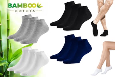 Bamboo Elements - Sneakersokken 12-Paar - Assorti – 35-38 - Bamboe Sokken – Sneakersokken Heren – Sneakersokken Dames - Sneaker Sokken