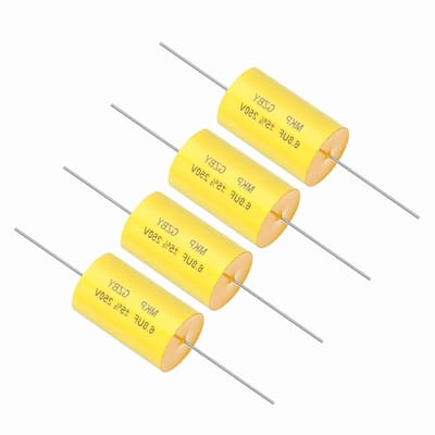 Audio Condensators - Film Condensator - Signaal Filtering - Hoge Spanning Sterkte - 6.8uf 250V - Geel