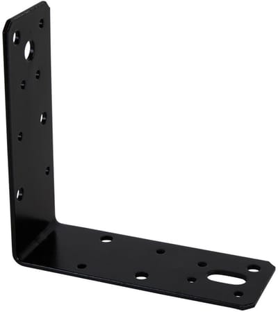 Hoekanker Vlak - 125 x 125 x 46 x 2.5 mm - Zwart