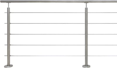 Kordo - Balustrade voor vlakke montage - Inoca - Grijs inox - 2,4m