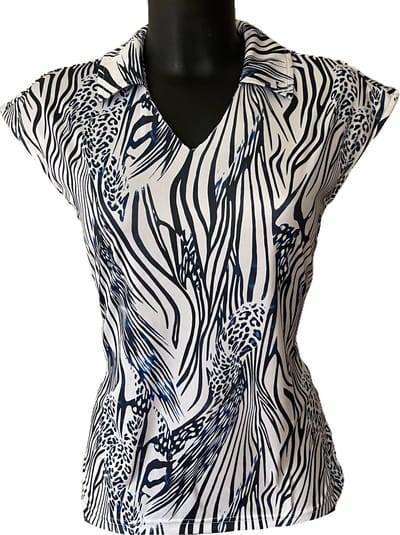 Func Factory dames polo Izze blue zebra maat 36