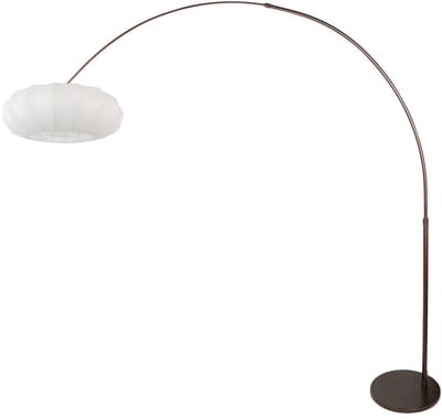 Cacao kleurige vloerlamp Luma-Nola 4755CA van Steinhauer, trendy design, met metalen en textiele afwerking, hoogte verstelbaar en uitschuifbaar, 240 cm max. lengte