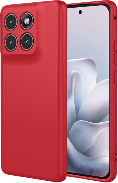 MobyDefend Hoesje - Geschikt voor Motorola Edge 70 Fusion - Matte Siliconen Backcover - Framboosrood