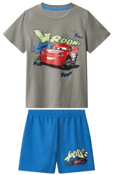 disney cars shortama - Pyjama Kinderen - cars - Korte mouw - Maat 110/116 - 100% katoen - glow in the dark
