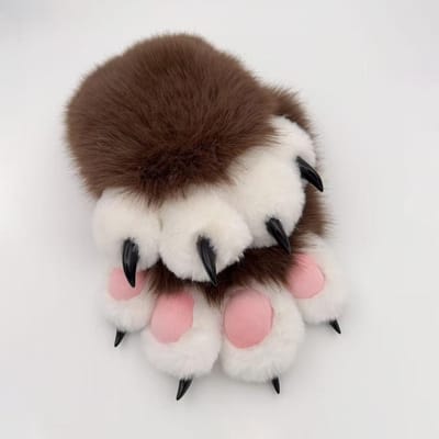 Gants de Costume Cosplay Dessin Animé Mignons Gants Patte de Chat Peluche Chaude Grelot Accessoires Cosplay Conventions Anime One Size black
