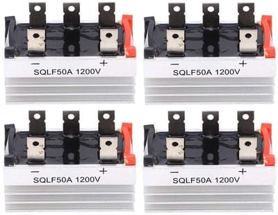 Dailygoods- Correctiemodule 1200V - Driefasige Gelijkrichter - Koellichaam - Hoge Prestaties - Stabiele Installatie - Geschikt voor Diverse Toepassingen