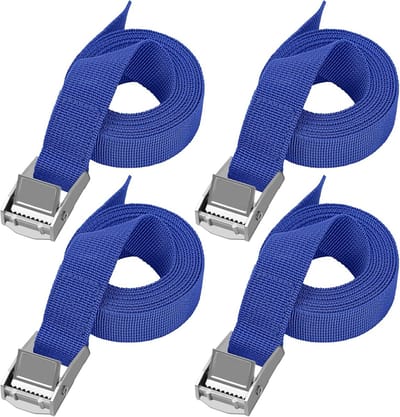 4 Verstelbare Spanbanden met Gesp voor Zware Lasten, 2 Meter Lengte en 250 kg Draagkracht