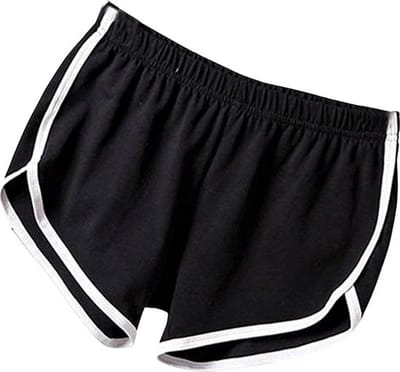 Stijlvolle Dames Sport Broekje / Short | Hardloop / Fitness Broek | Zwart - S