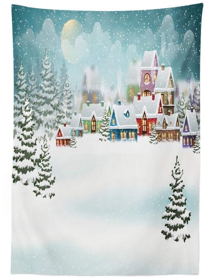ABAKUHAUS Blauw Paisley Tafelkleed – 140x200 cm, satijnmix