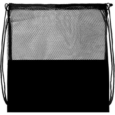 Sac de sport en maille pour le rangement du football, sac à dos portable en maille robuste pour le basket-ball en plein air noir