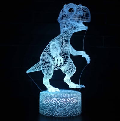 Daity 1-delig - Dinosaurus 3D-nachtlampje - 16-kleuren dimbaar ledlampje met afstandsbediening - slimme aanraakbediening en USB-datakabel - Perfect verjaardagscadeau voor volwassenen - tieners - jongens en meisjes