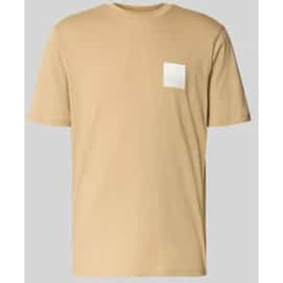 T-shirt met labelprint en ronde hals, model 'Dapusi'