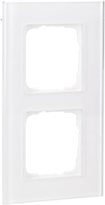 Frame Dubbele Wandschakelaar - Afdekraam Dubbel - Woonkamer Inrichting - Uitwisselbaar Mat - 16.6 x 9.5 cm - Wit