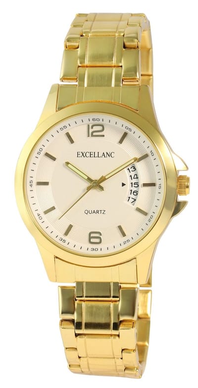 EXCELLANC Herenhorloge metaal Datumsweergave