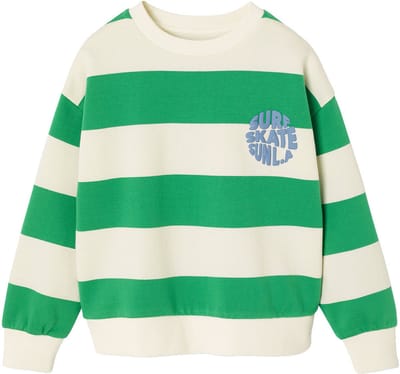 Vertbaudet Gestreept sweater voor jongens met geplaatst motief