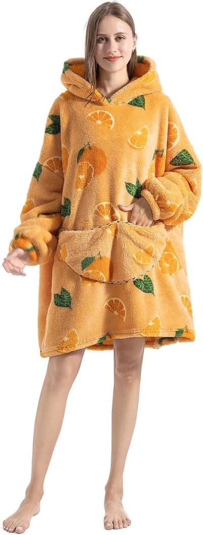 Oversized draagbare hoodiedeken voor volwassenen - super warme en zachte knuffeldeken