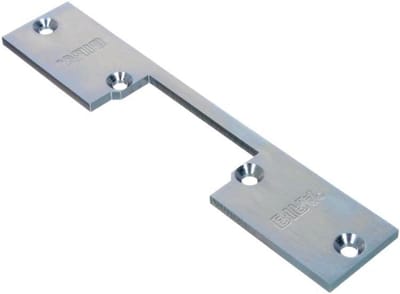 Sluitplaat Deuropener - Universele Montageplaat - Deurbeveiliging Monteren - Rechts Links Verstelbaar - 130x25mm - Verzinkt Staal