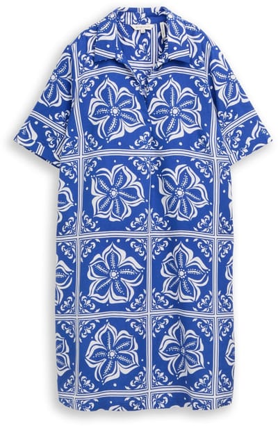 Linnen Kleid met Polokraag Dames Tom Tailor