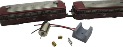 micromotor NM026G motor ombouwset voor Minitrix VT 98 DB, KHH, KVG,VT 798, Schienenbus, u.a.