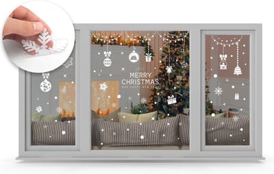 Q2P - Kerst Raamstickers - Xmas - Wit - Raamdecoratie - Stickers - Raamversiering - Kerst – 118 Stuks