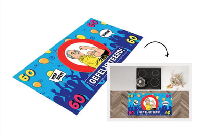 Keukenloper - Loper keuken - Verjaardag - Jubileum- 60 Jaar - Man - 120x60 cm - Keukenloper vinyl