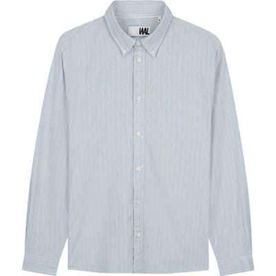We Are Labels Wal – James Shirt Light Blue Stripe Maat: S | Zakelijke Overhemden Outlet | Heren | Blauw