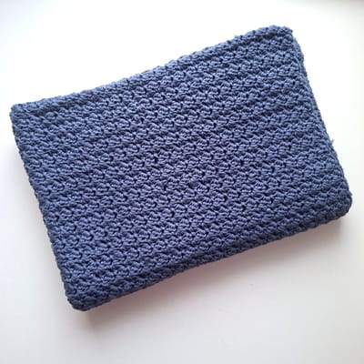 Babydeken gehaakt - babydeken - blauw - Kraamcadeau - wiegdeken - 100x70cm - 100% katoen - Unisex - babydeken voor kinderwagen - Babyshower kado - Cadeau - Babydeken