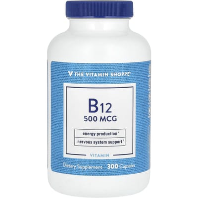 The Vitamin Shoppe, Vitamine B12, 500mcg, 300 capsules