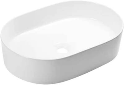 Ovale Opzetwastafel Keramiek 50x35 cm Wastafel Gastenwc
