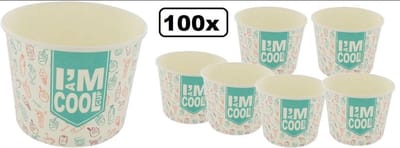 100x IJsbeker  I`M a COOL cup karton 400ml