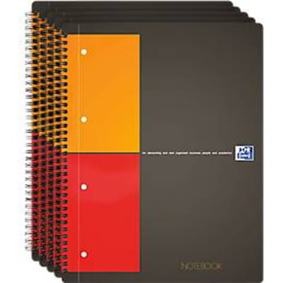 Oxford notitieboekje International, A4, geruit, 80 g/m², 80 vellen, 5 stuks
